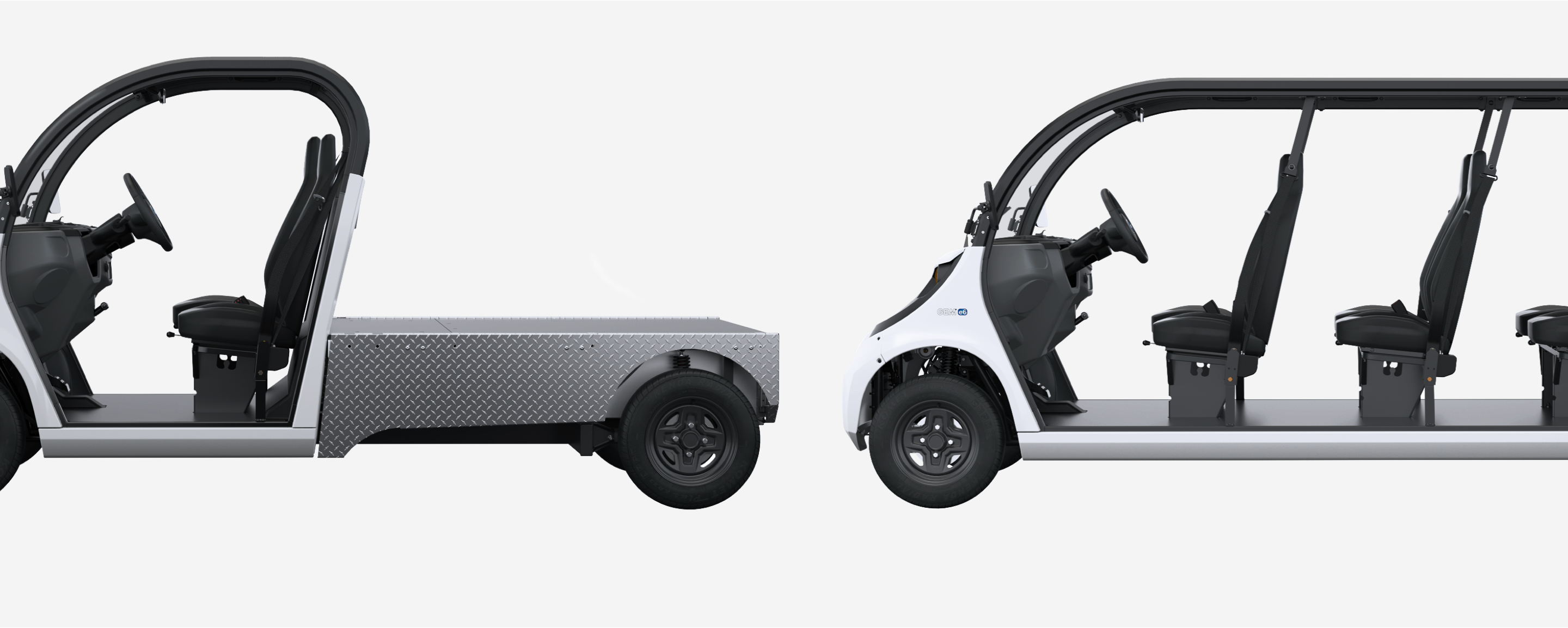 Side views of electric vehicle options