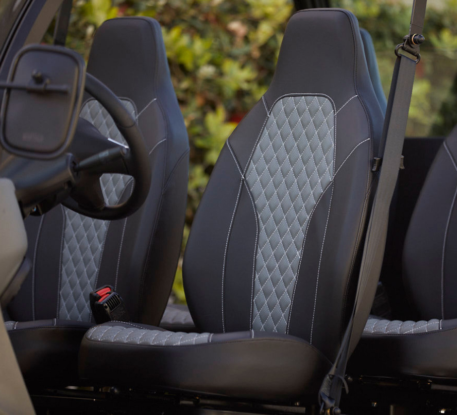 close up of electric vehicle seat