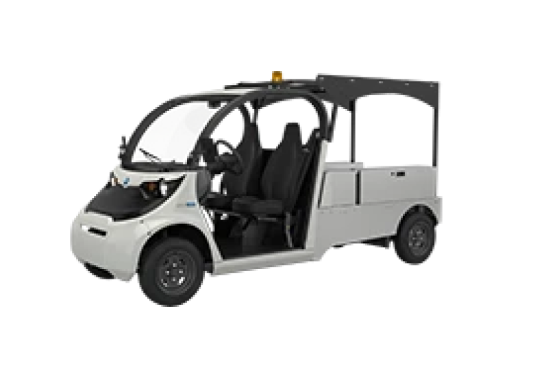 White electric vehicle