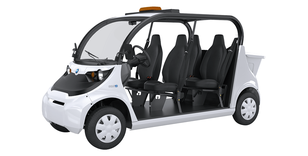 White electric vehicle