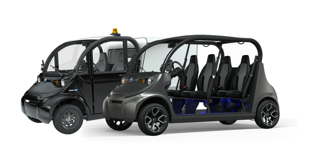 GEM electric vehicles in black