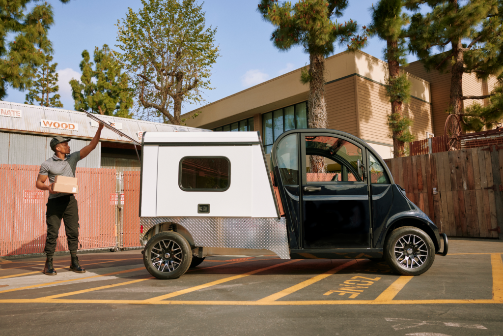 GEM delivery truck