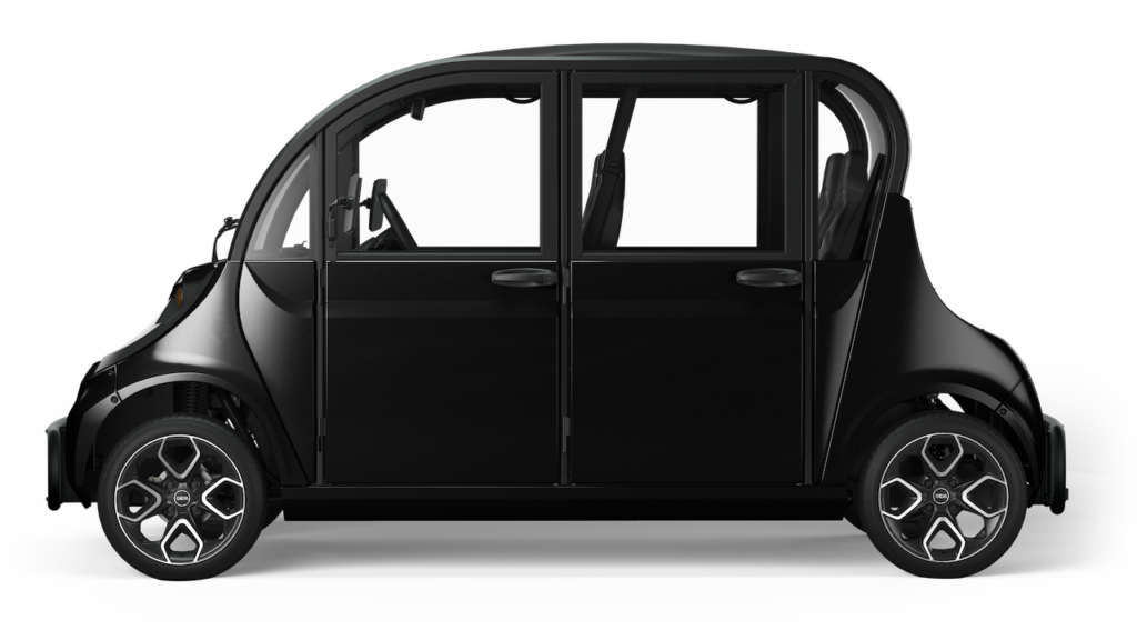 GEM e4 electric vehicle in black