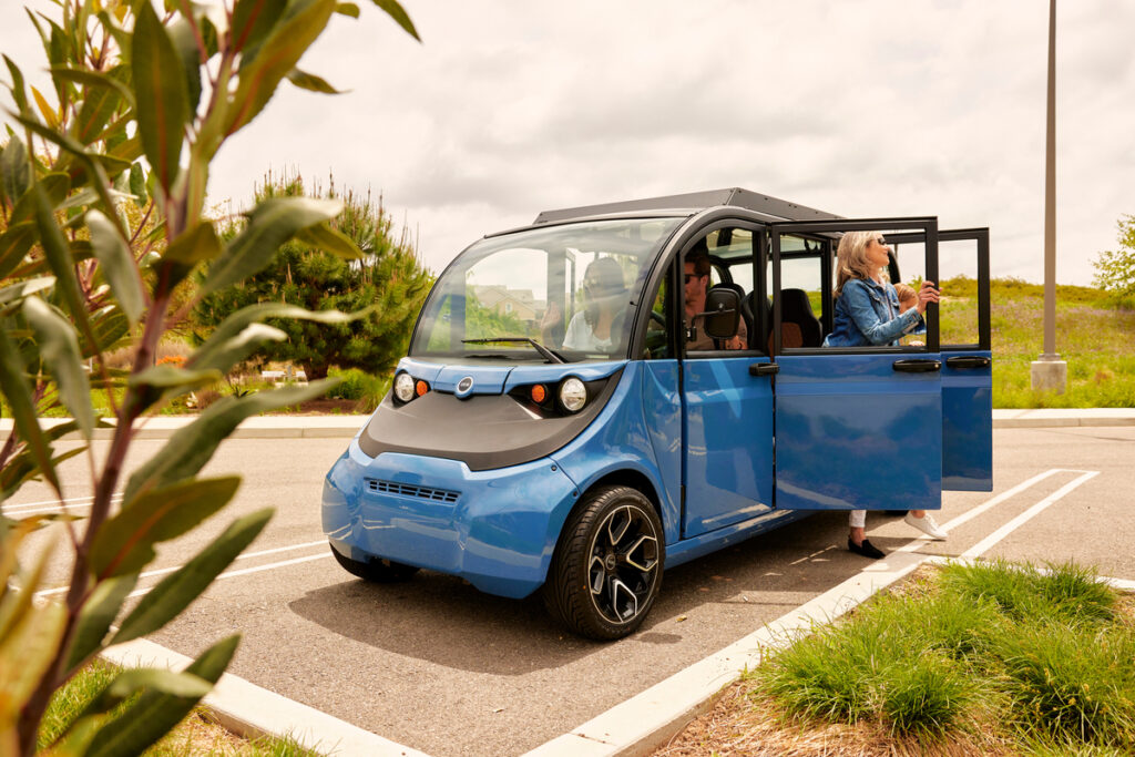 GEM electric vehicles are street legal, sustainable with zero carbon emissions and safe with an enclosed cab and doors for all passengers